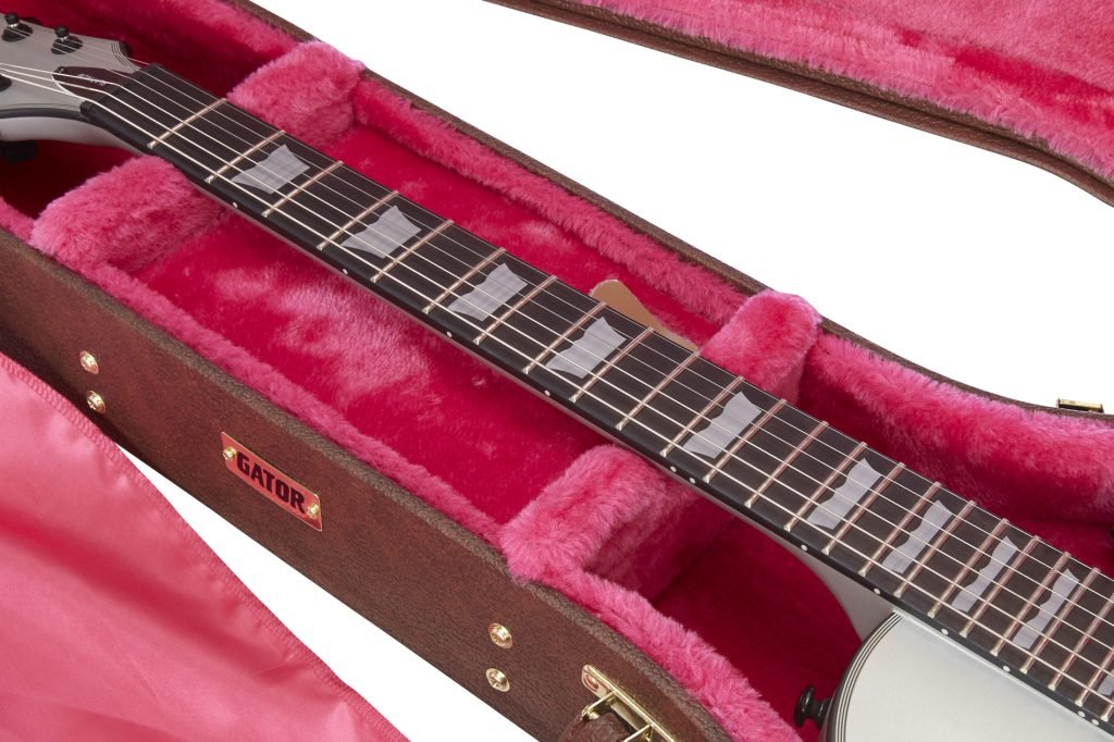 Gator Cases Deluxe Wood Case for Gibson Les Paul in Vintage Brown
